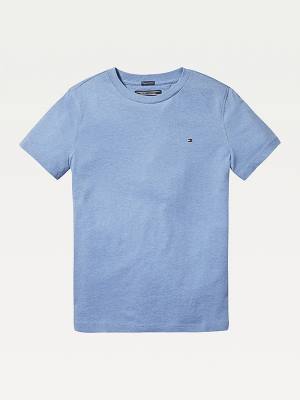 Tommy Hilfiger Essential Organic Cotton Fantje Majice Modra | TH940QJP