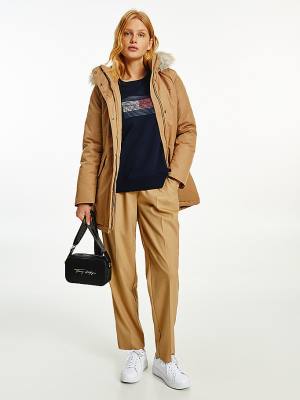 Tommy Hilfiger Essential Padded Parka Ženske Plašč Rjav | TH476HCA