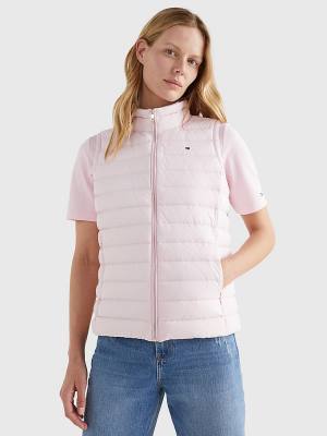 Tommy Hilfiger Essential Removable Hood Down Vest Ženske Plašč Roza | TH579ZLW