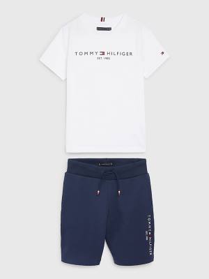 Tommy Hilfiger Essential Shorts And Set Fantje Pulover Modra | TH189NWK