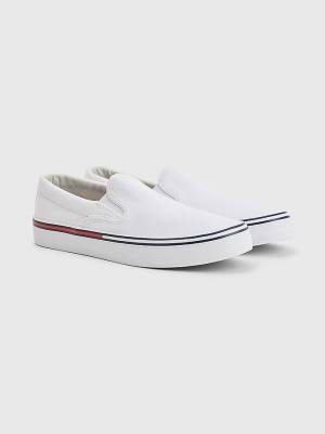 Tommy Hilfiger Essential Signature Slip-On Moški Superge Bela | TH917EIC