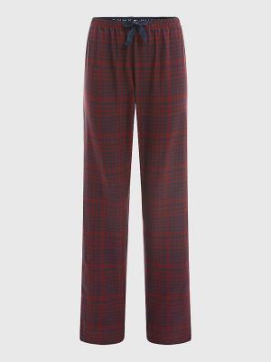 Tommy Hilfiger Exclusive Cotton Flannel Trousers Ženske Pižama Rdeča | TH381CRV