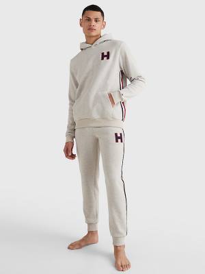 Tommy Hilfiger Exclusive Signature Detail Monogram Moški Pulover s kapuco Bež | TH746FZU