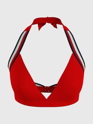 Tommy Hilfiger Fixed Triangle Bikini Top Ženske Kopalke Rdeča | TH746PAV