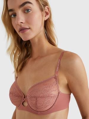 Tommy Hilfiger Floral Lace Unlined Bra Ženske Spodnje Perilo Oranžna | TH307DSO