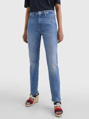 Tommy Hilfiger High Rise Slim Faded Ženske Kavbojke Denim | TH431CGA