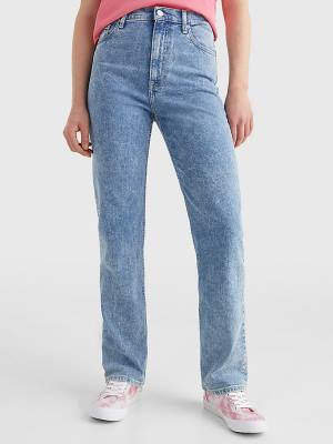 Tommy Hilfiger Julie Ultra High Rise Straight Ženske Kavbojke Denim | TH427NYJ