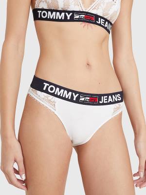 Tommy Hilfiger Lace Briefs Ženske Spodnje Perilo Bela | TH134SLY