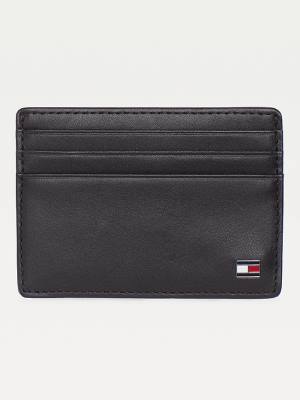 Tommy Hilfiger Leather Card Holder Moški Denarnice Črna | TH164VKL