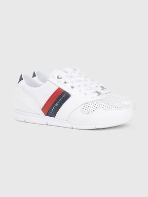 Tommy Hilfiger Lightweight Perforated Leather Ženske Superge Rdeča | TH206BJW