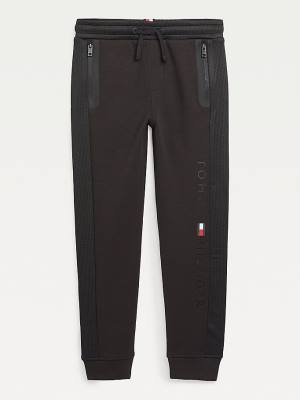 Tommy Hilfiger Logo Joggers Fantje Hlače Črna | TH763KOG