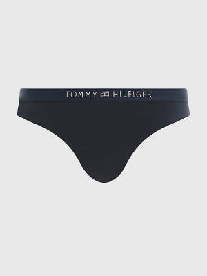 Tommy Hilfiger Logo Waistband Brazilian Bikini Bottoms Ženske Kopalke Modra | TH906NKS
