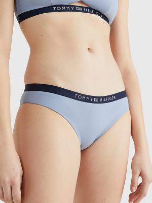 Tommy Hilfiger Logo Waistband Classic Bikini Bottoms Ženske Kopalke Modra | TH082KGD