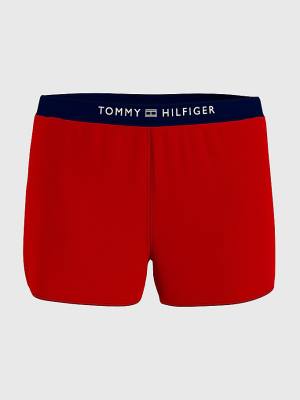 Tommy Hilfiger Logo Waistband Terry Shorts Ženske Kopalke Rdeča | TH734MVZ