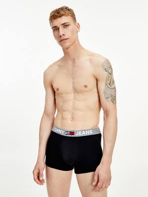 Tommy Hilfiger Logo Waistband Trunks Moški Spodnje Perilo Črna | TH830QMD