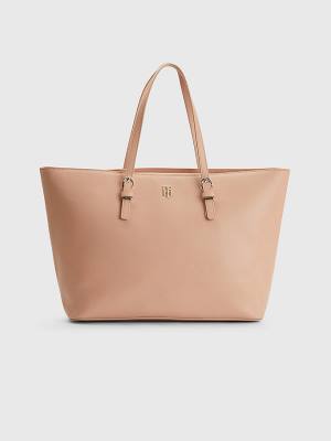 Tommy Hilfiger Medium Tote Ženske Torbice Bež | TH164FSI