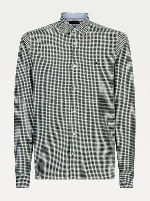 Tommy Hilfiger Micro Check Slim Fit Moški Srajce Zelena | TH769KNP