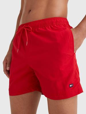 Tommy Hilfiger Mid Length Drawstring Shorts Moški Kopalke Rdeča | TH635GIO