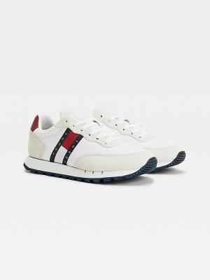 Tommy Hilfiger Mixed Texture Ženske Superge Bela | TH986OPK