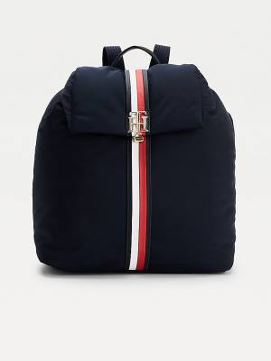 Tommy Hilfiger Monogram Backpack Ženske Torbice Modra | TH958MTZ