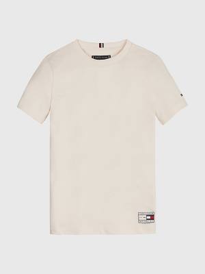 Tommy Hilfiger Natural Earth Dye Fantje Majice Bela | TH701XMH