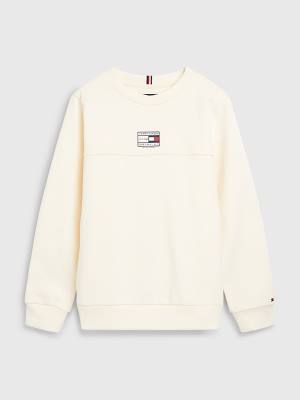 Tommy Hilfiger Natural Earth Dye Fantje Pulover Bela | TH890JRP