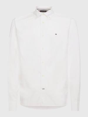 Tommy Hilfiger Organic Cotton Poplin Regular Fit Moški Srajce Bela | TH320UPW