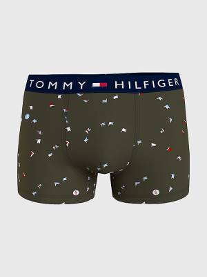 Tommy Hilfiger Original All-Over Print Trunks Moški Spodnje Perilo Črna | TH486BXY