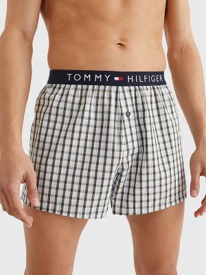 Tommy Hilfiger Original Logo Waistband Print Boxer Shorts Moški Spodnje Perilo Bež | TH480ELC