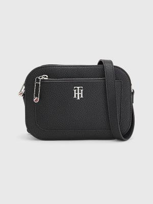 Tommy Hilfiger Pebble Grain Camera Ženske Torbice Črna | TH328DVI