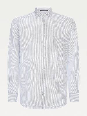 Tommy Hilfiger Pinstripe Regular Fit Dobby Moški Srajce Modra | TH578WFQ