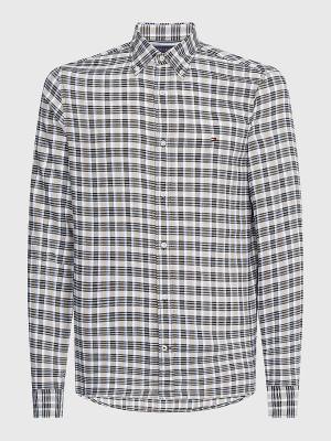 Tommy Hilfiger Plaid Check Slim Fit Oxford Moški Srajce Zelena | TH130TIQ