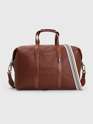 Tommy Hilfiger Premium Leather Duffle Moški Torbice Rjav | TH568MEI