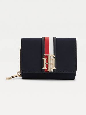 Tommy Hilfiger Recycled Monogram Ženske Denarnice Modra | TH248UNQ