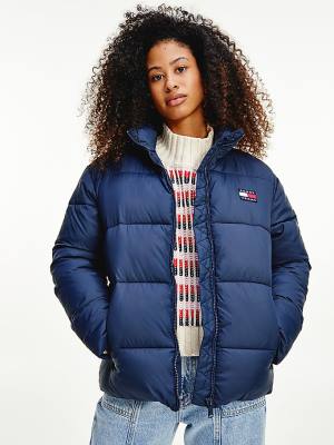 Tommy Hilfiger Recycled Nylon Puffer Ženske Jakne Modra | TH124EXD