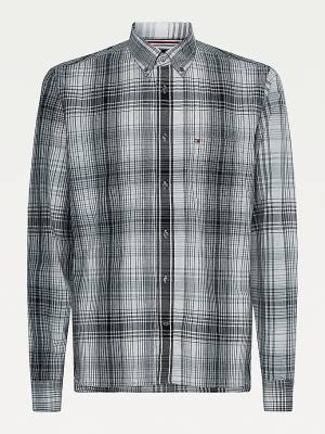 Tommy Hilfiger Shadow Check Relaxed Fit Moški Srajce Siva | TH514QXB