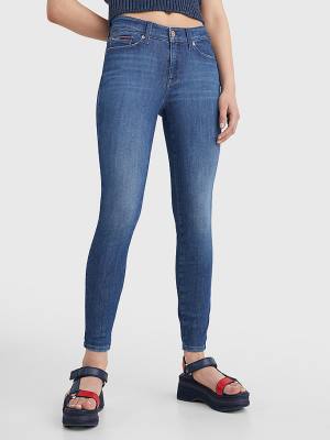 Tommy Hilfiger Shape Mid Rise Skinny Ženske Kavbojke Denim | TH210PWR