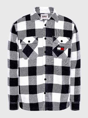 Tommy Hilfiger Sherpa Flannel Oversized Overshirt Moški Srajce Bela | TH832AEC