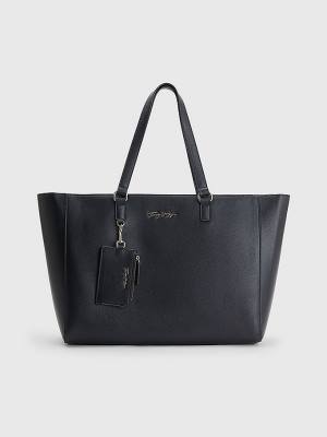 Tommy Hilfiger Signature Logo Tote Ženske Torbice Modra | TH506ZGD