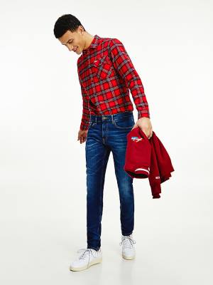 Tommy Hilfiger Slim Fit Tapered Faded Moški Kavbojke Denim | TH874BOI