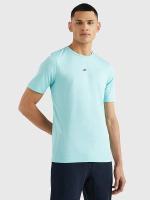 Tommy Hilfiger Sport Essential Slim Fit Recycled Moški Majice Modra | TH965LDE