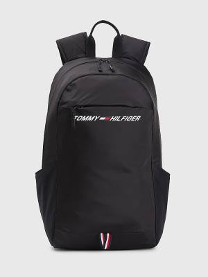 Tommy Hilfiger Sport Logo Backpack Moški Torbice Črna | TH521XQN