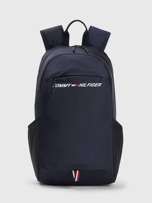 Tommy Hilfiger Sport Logo Backpack Moški Torbice Modra | TH590DQI