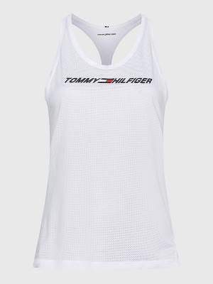 Tommy Hilfiger Sport Mesh Tank Top Ženske Majice Bela | TH127TKR