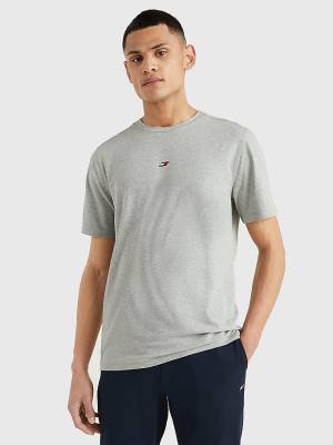 Tommy Hilfiger Sport Organic Cotton Motion Flag Moški Majice Siva | TH042QZD