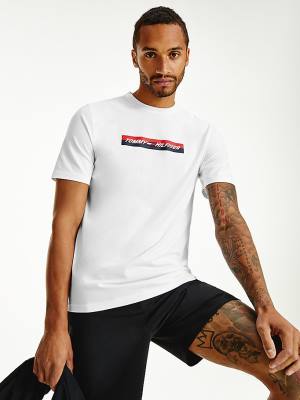 Tommy Hilfiger Sport Organic Jersey Moški Majice Bela | TH925KLZ