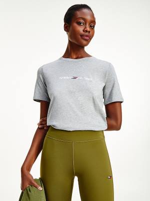 Tommy Hilfiger Sport TH Cool Crew Neck Ženske Majice Siva | TH916VCE