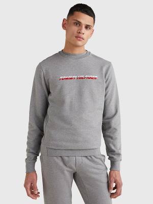 Tommy Hilfiger Sport TH Cool Graphic Moški Pulover Siva | TH390QVH