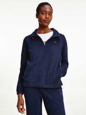 Tommy Hilfiger Sport TH Cool Half-Zip Ženske Pulover Modra | TH614QBP