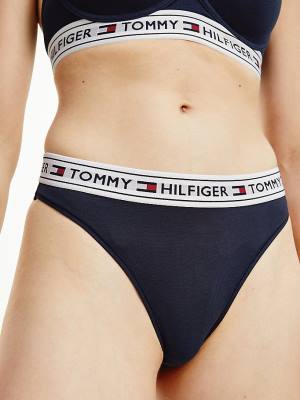 Tommy Hilfiger Stretch Cotton Brazilian Briefs Ženske Spodnje Perilo Modra | TH857KPZ